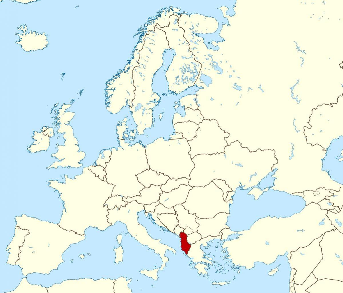 χάρτης της Αλβανίας θέση στον κόσμο