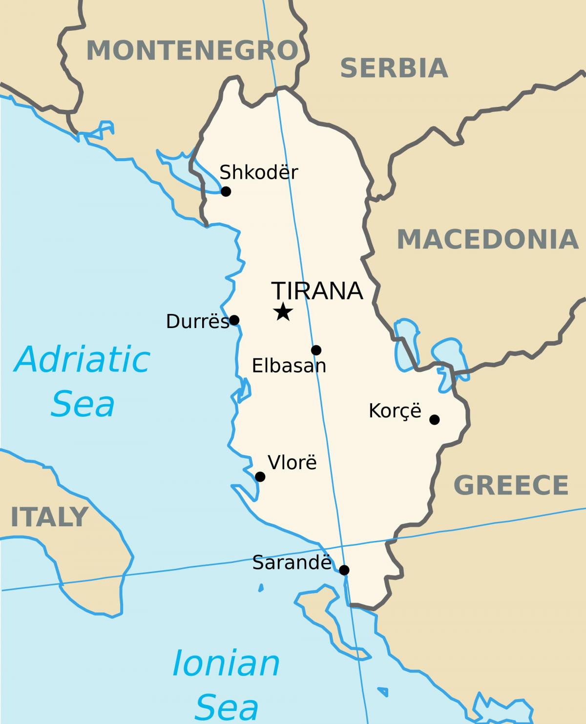 χάρτης αγίους σαράντα, Αλβανία