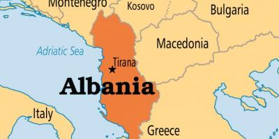 Χάρτης των τιράνων της Αλβανίας