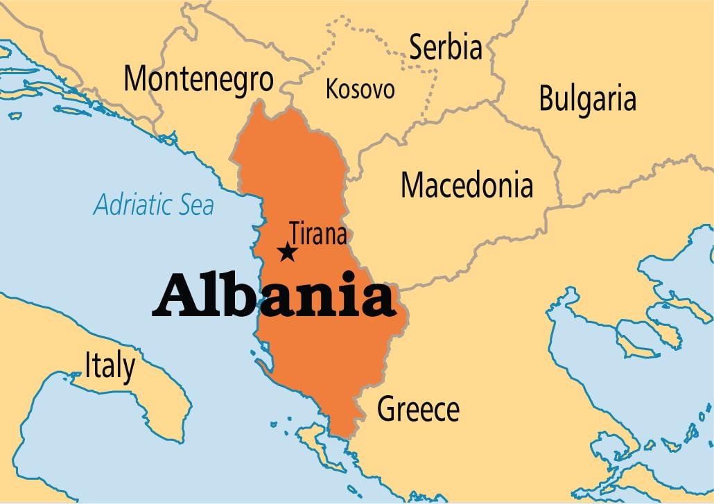 Αλβανία χάρτης της χώρας