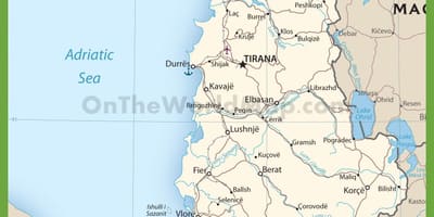 Αλβανία δρόμους χάρτης