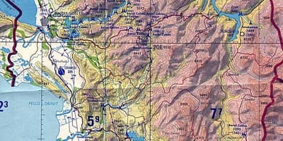 Χάρτης της Αλβανίας τοπογραφικό