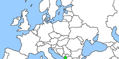 Χάρτης της Αλβανίας θέση στον χάρτη