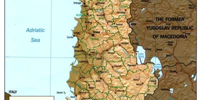 Αλβανικά παλιό χάρτη